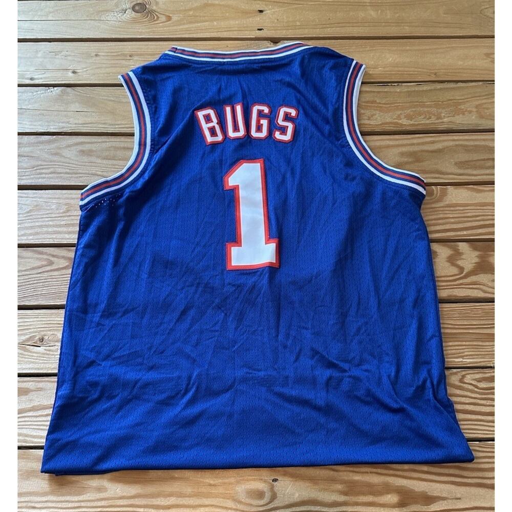 Tune Squad Bugs Jersey Size Medium Men’s Blue - Picture 2 of 5